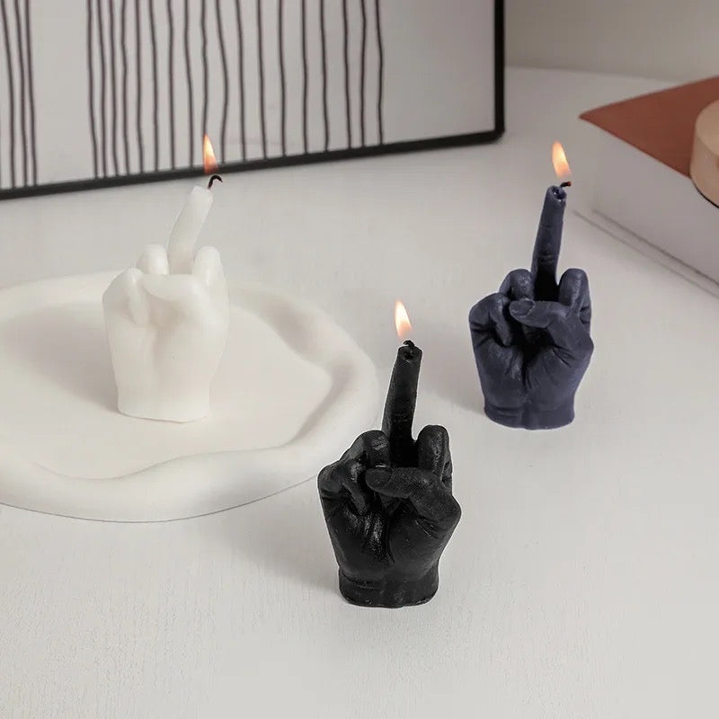 Soy Wax Middle Finger Novelty Candle