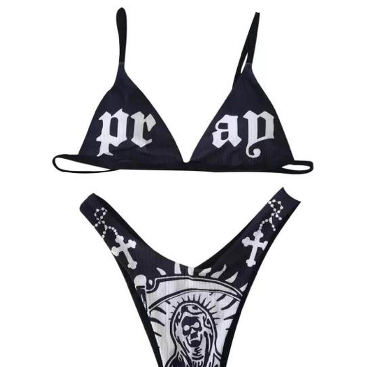 Black Gothic Holier Than Thou 2 Piece Bikini Set