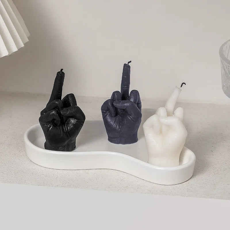 Soy Wax Middle Finger Novelty Candle