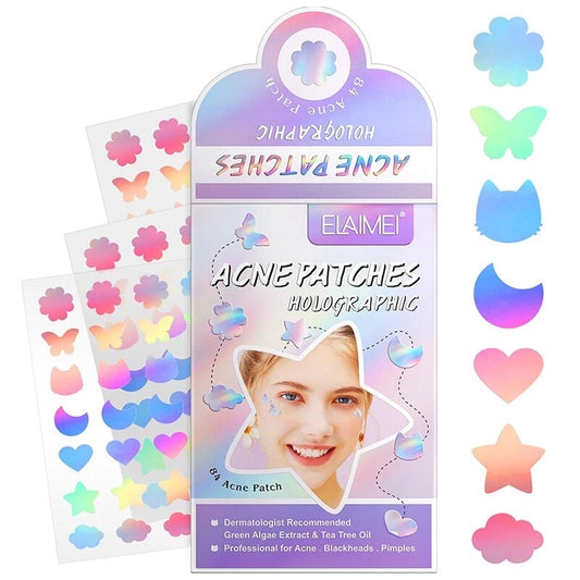 Holographic Kawaii Spot Patches Pack Of 84