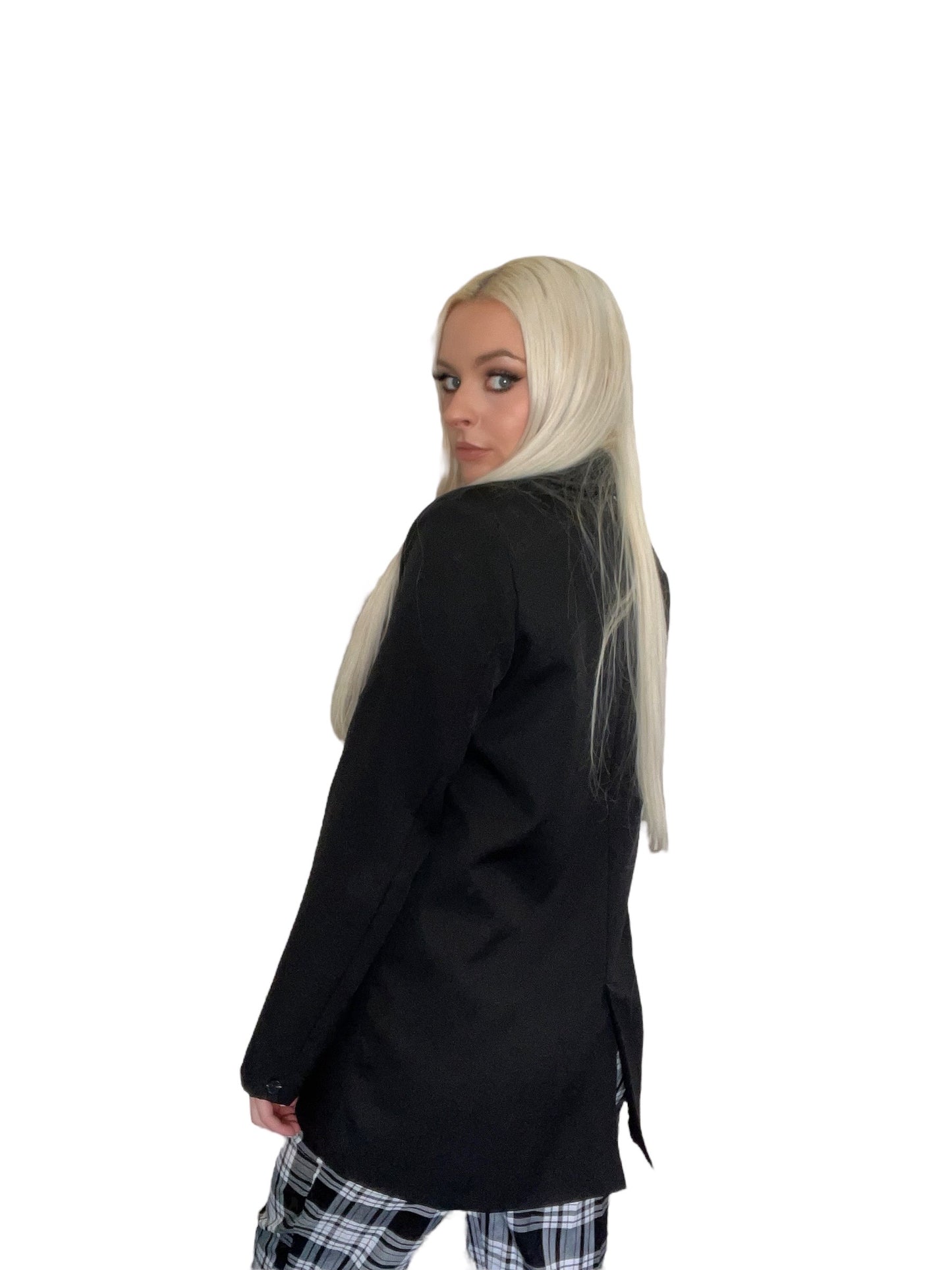 Black Boyfriend Fit Blazer Jacket