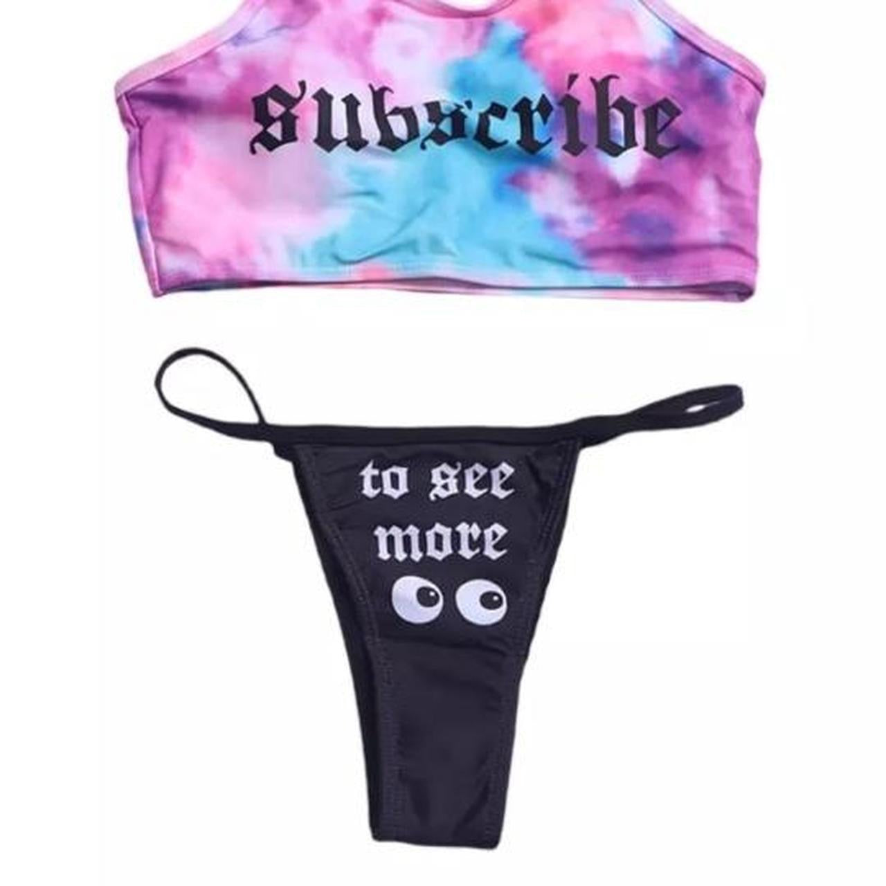 Subscribe Tie Dye 2 Piece Bikini Set
