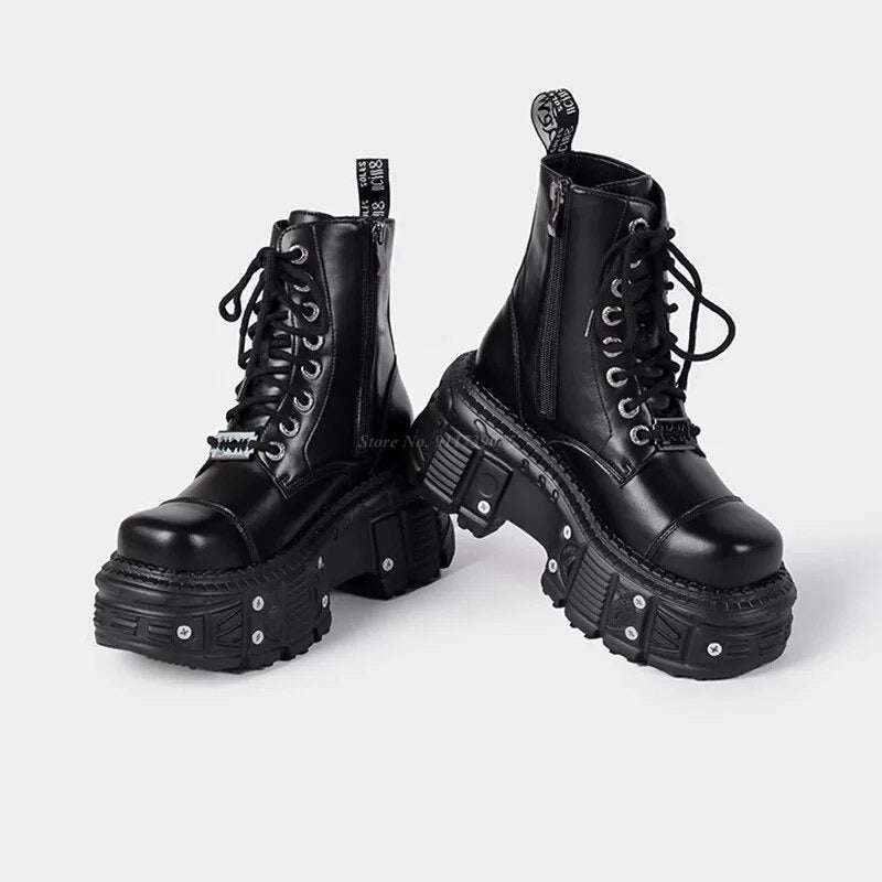 Chunky sales punk boots