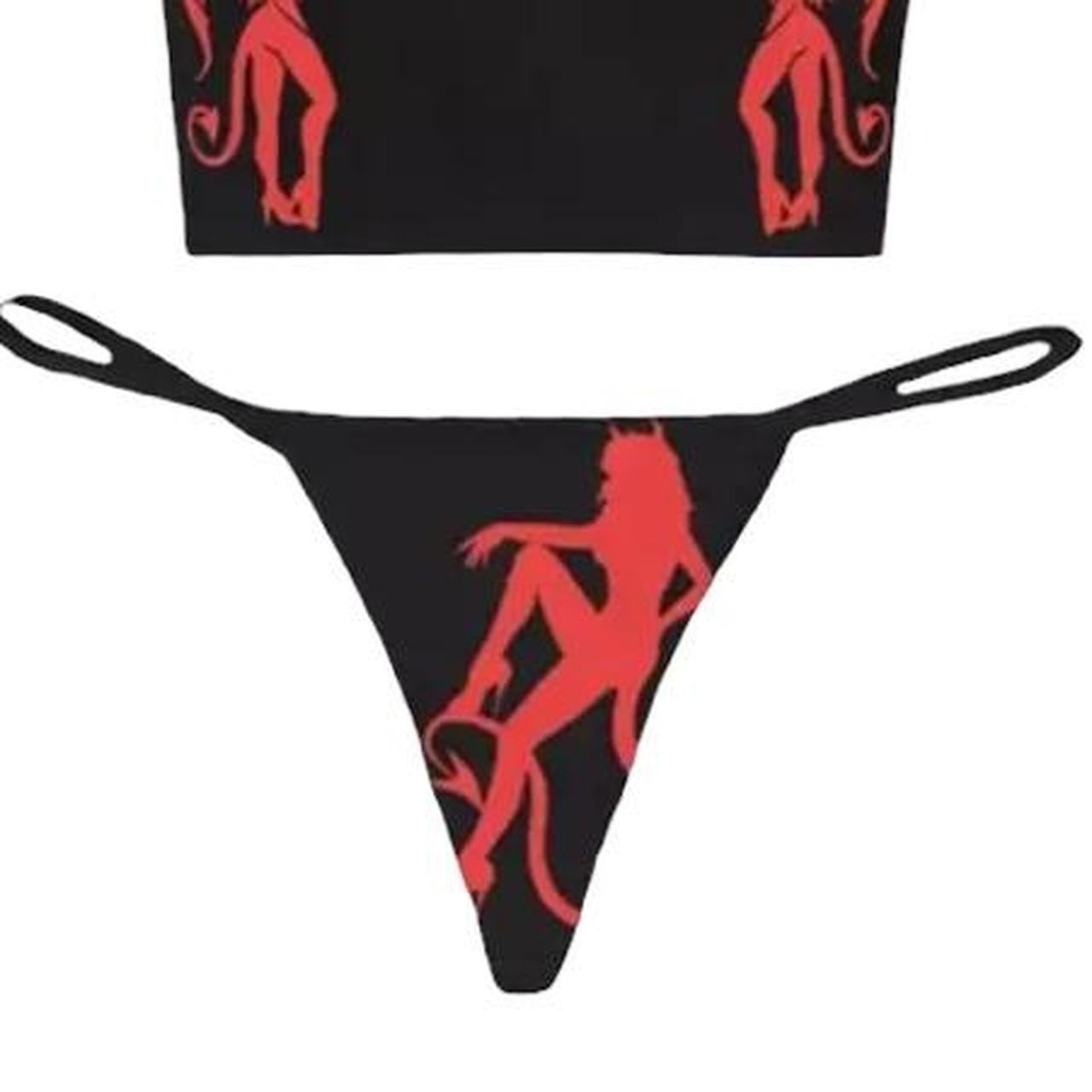 Black Gothic Satans Lover 2 Piece Bikini Set