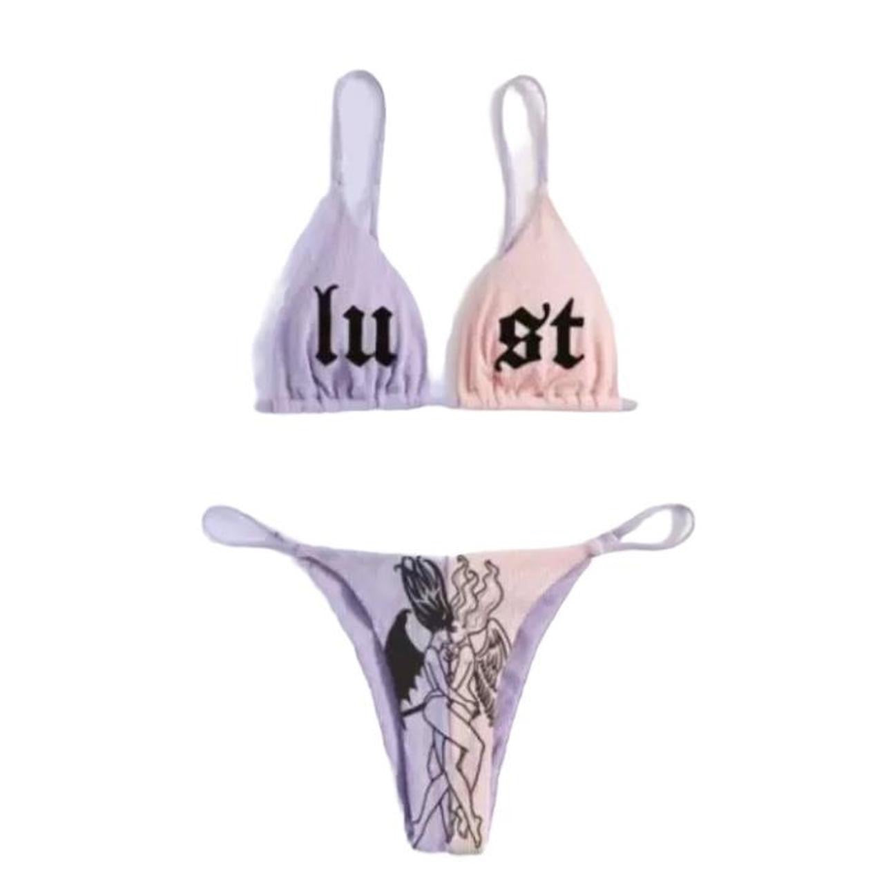 Pink and Purple Lust 2 Piece Bikini Set