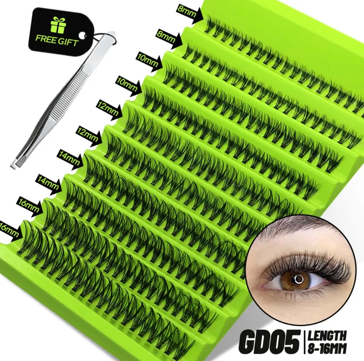 200 Cluster Individual Customisable Eyelashes Extensions