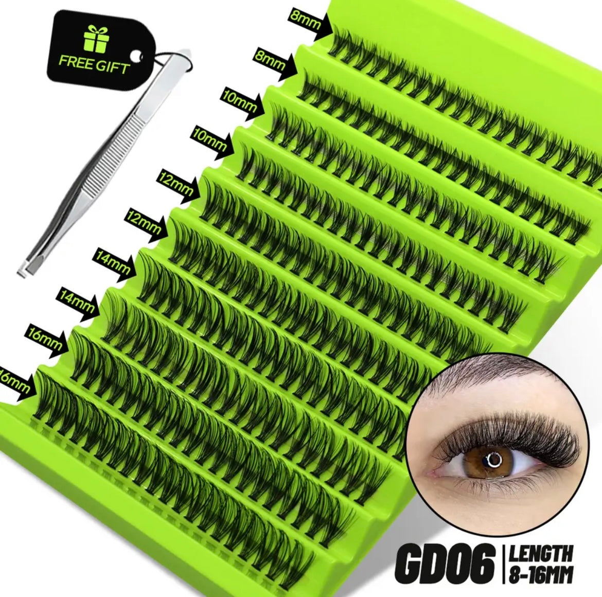 200 Cluster Individual Customisable Eyelashes Extensions