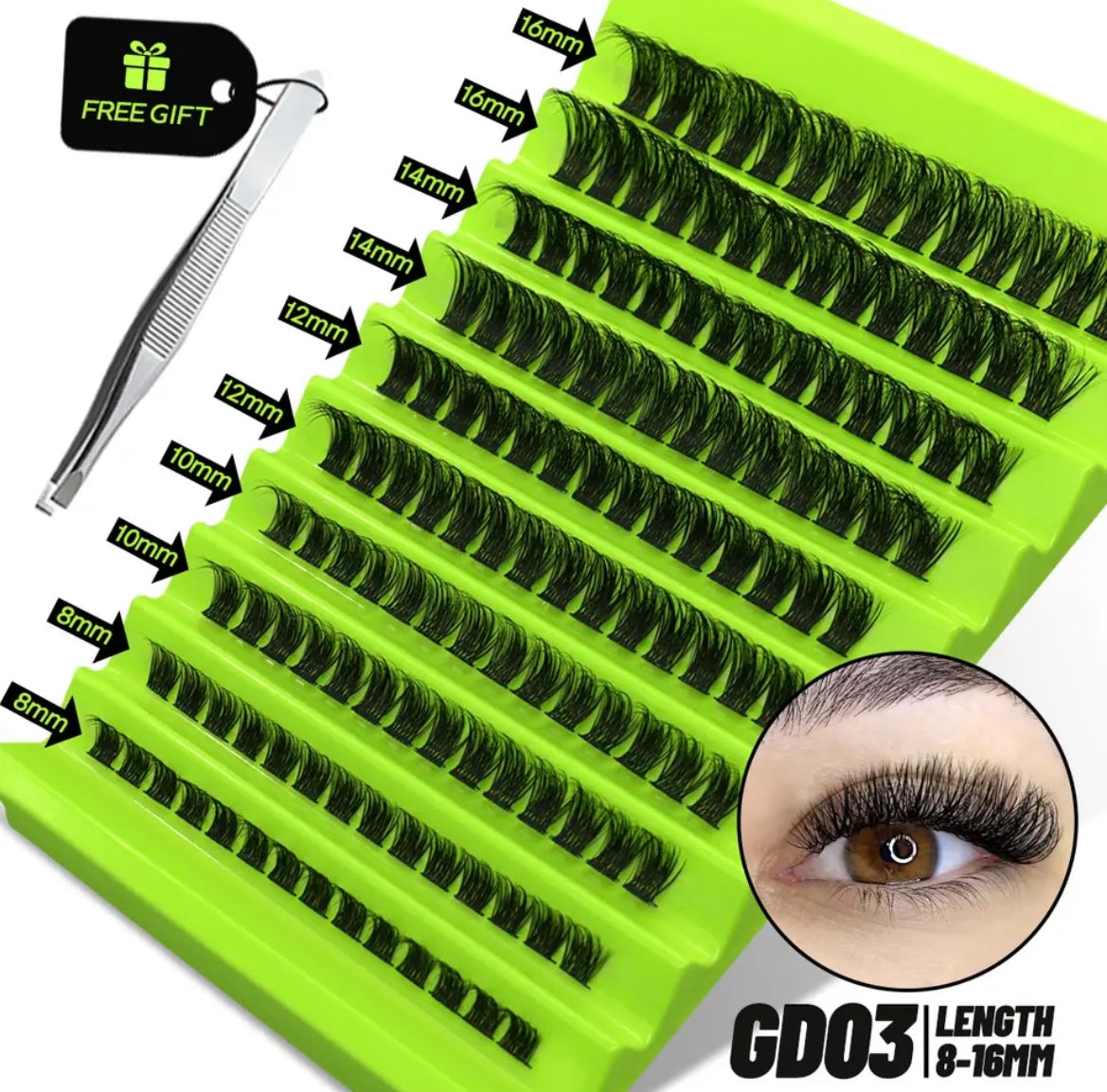 200 Cluster Individual Customisable Eyelashes Extensions