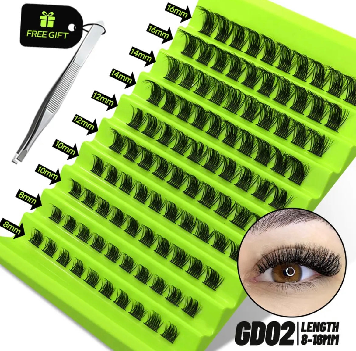 200 Cluster Individual Customisable Eyelashes Extensions