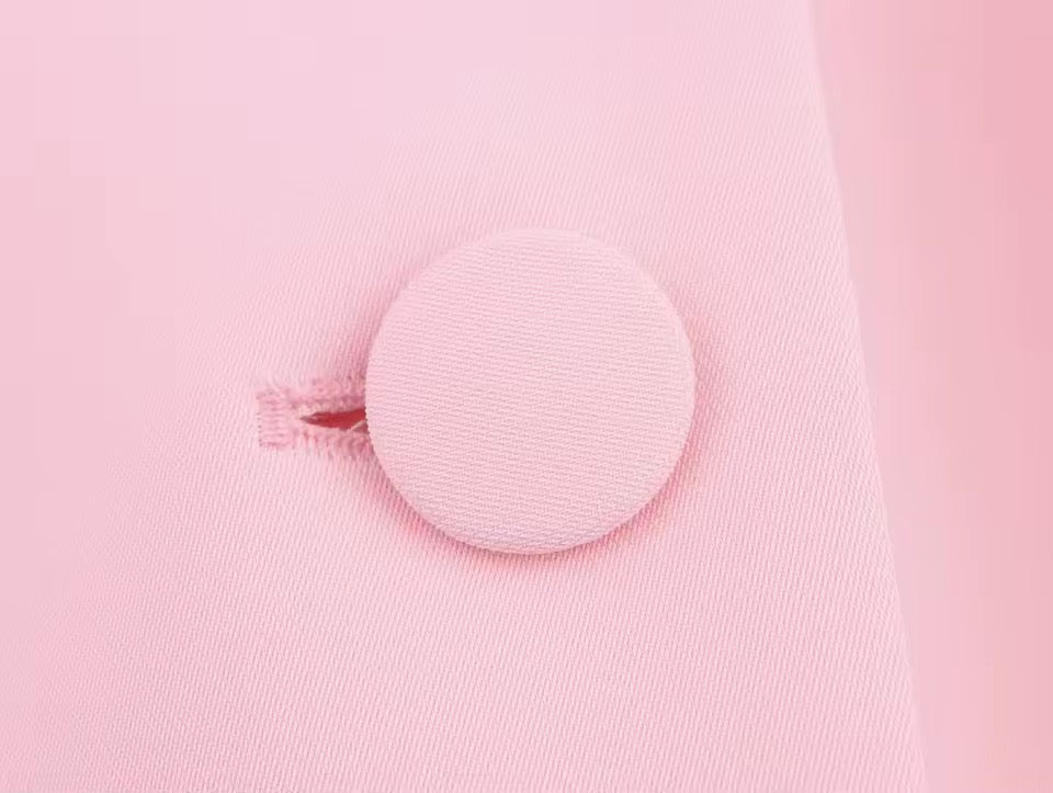 Pink Oversized Kawaii Feather Fluff Blazer Jacket
