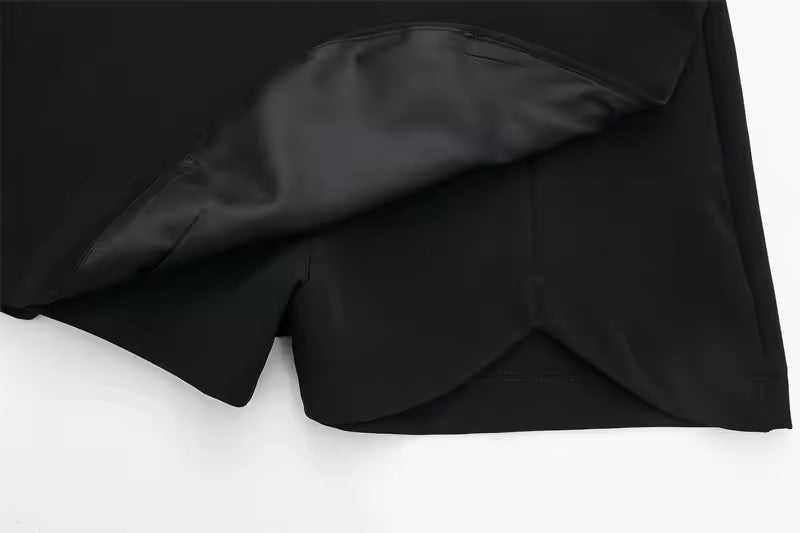 Black Mini Suit Corporate Goth Skort