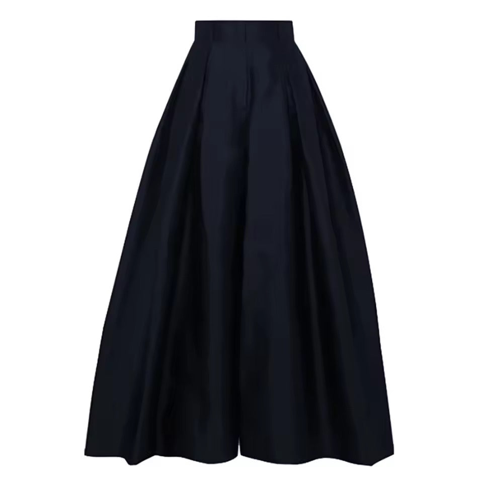 Black Extreme Wide Leg Gothic Suit Trousers