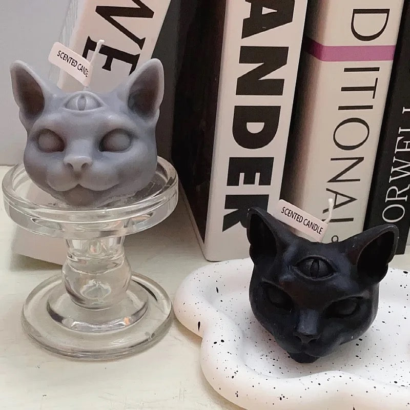 Gothic Third Eye Cat Novelty Soy Candle