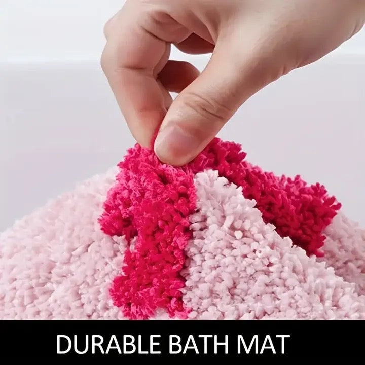 Pink Get Naked Slogan Novelty Maximalist Bath Mat
