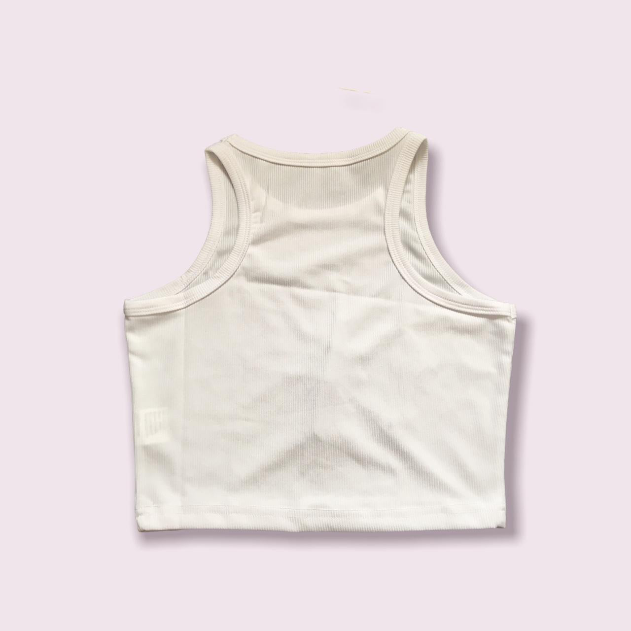 White Cross Patch Gothic Baby Tee Style Crop Top