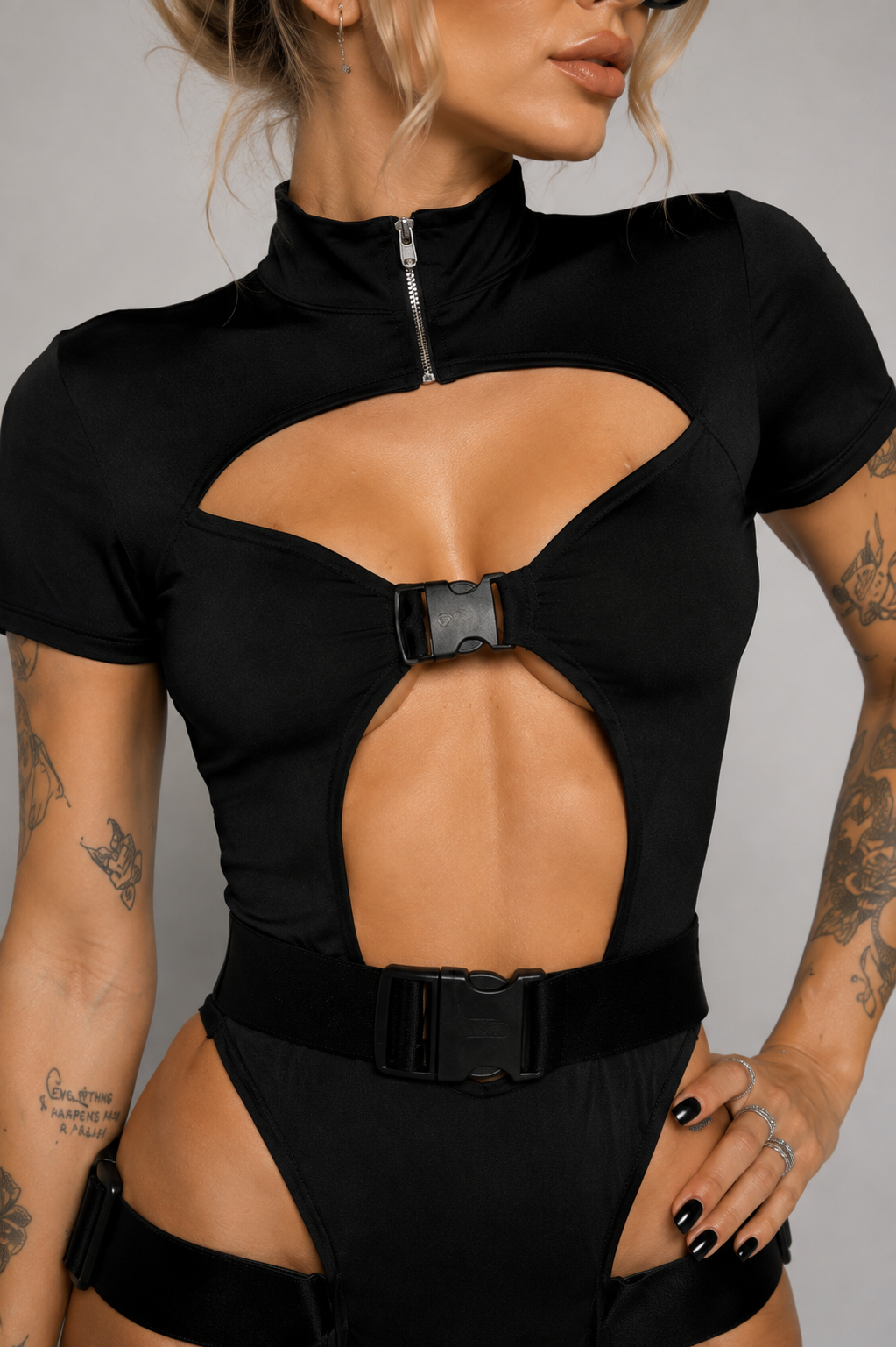 After Dark Buckle Cut Out Playsuit