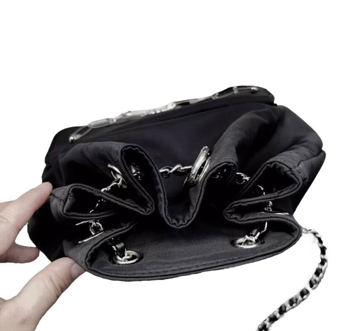 Black Spider Gothic Chain Backpack