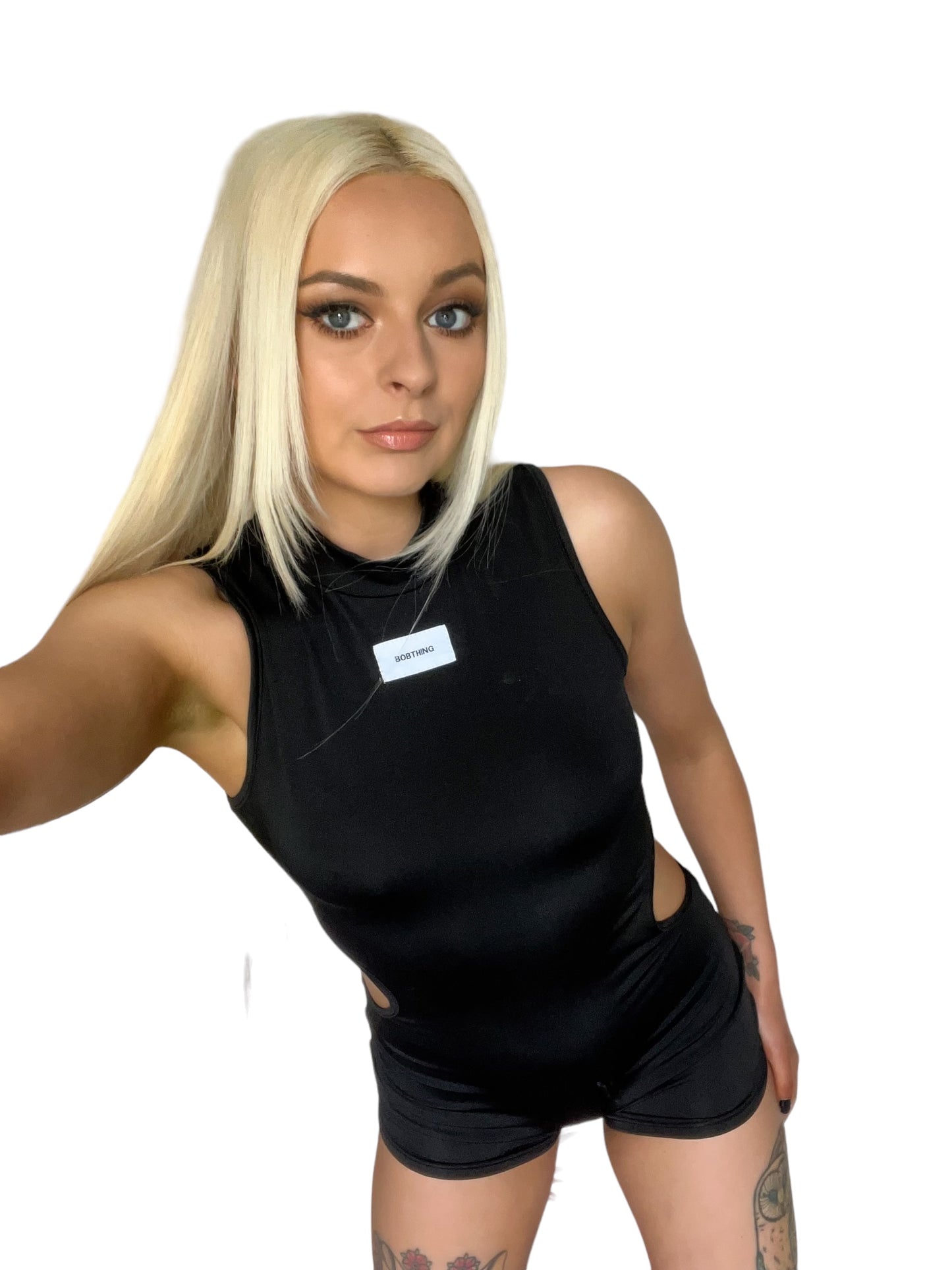 Black Techno Cut Out Every Day Festival Playsuit