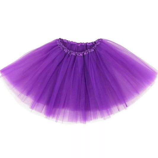 Purple Mesh Tiered Tutu Mini Skirt
