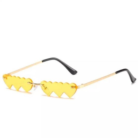 Yellow Heart Small Frame Sunglasses