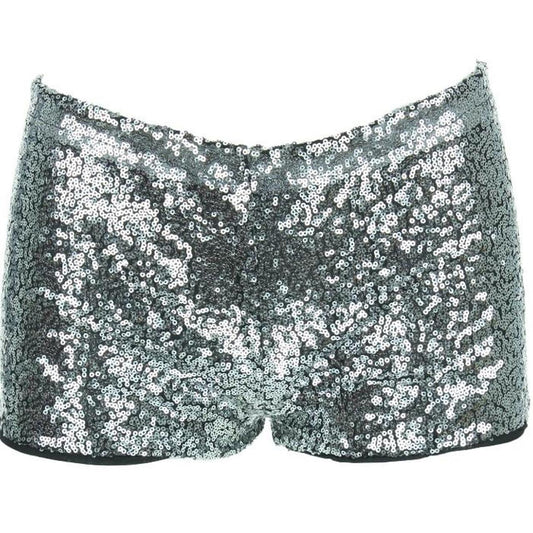 Silver Sequin Festival Hot Pant Shorts