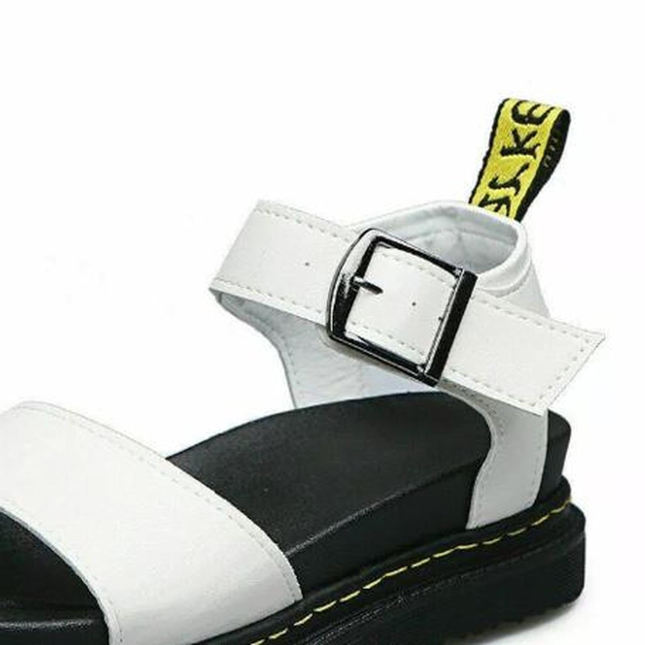 White Faux Leather Chunky Punk Sandals