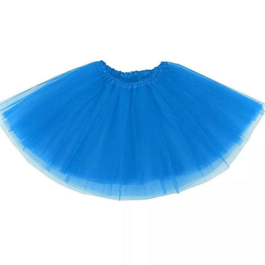 Blue Mesh Tiered Tutu Mini Skirt