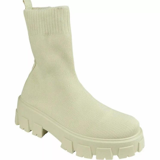 Off White Sock Ankle Boots