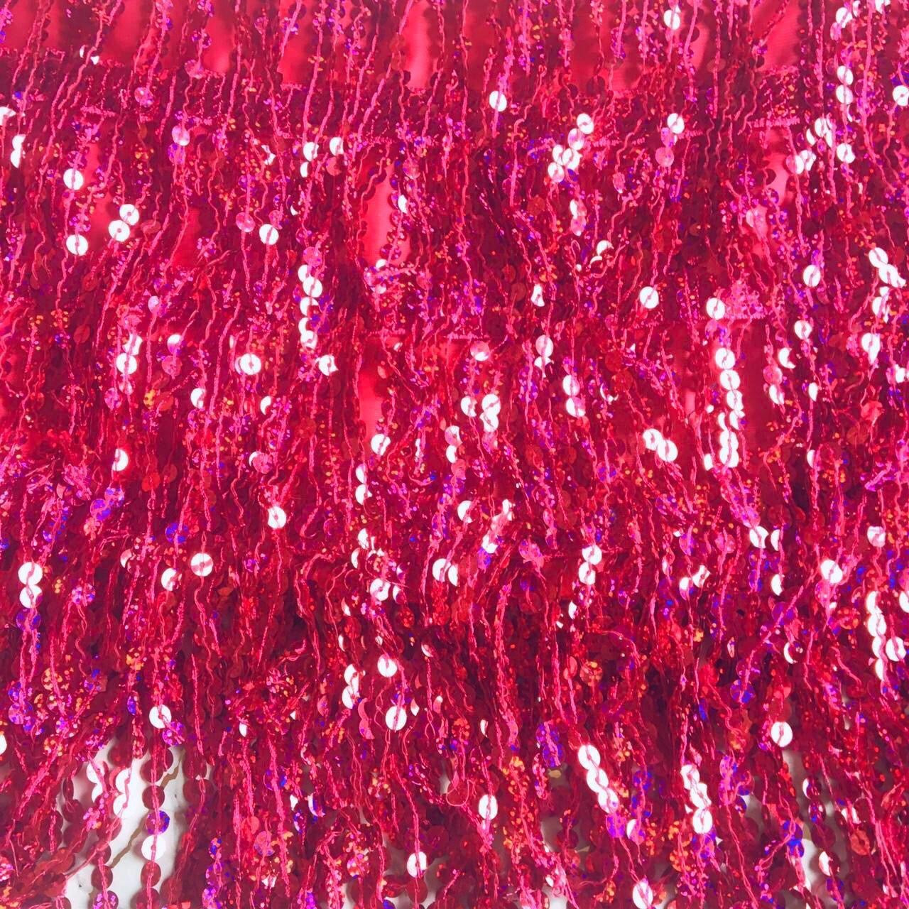 Pink Sequin Tassel Mini Wrap Skirt