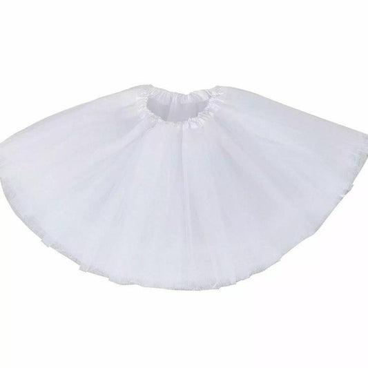 White Mesh Tiered Tutu Mini Skirt