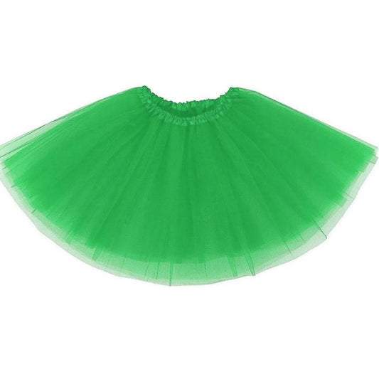 Green Mesh Tiered Tutu Mini Skirt
