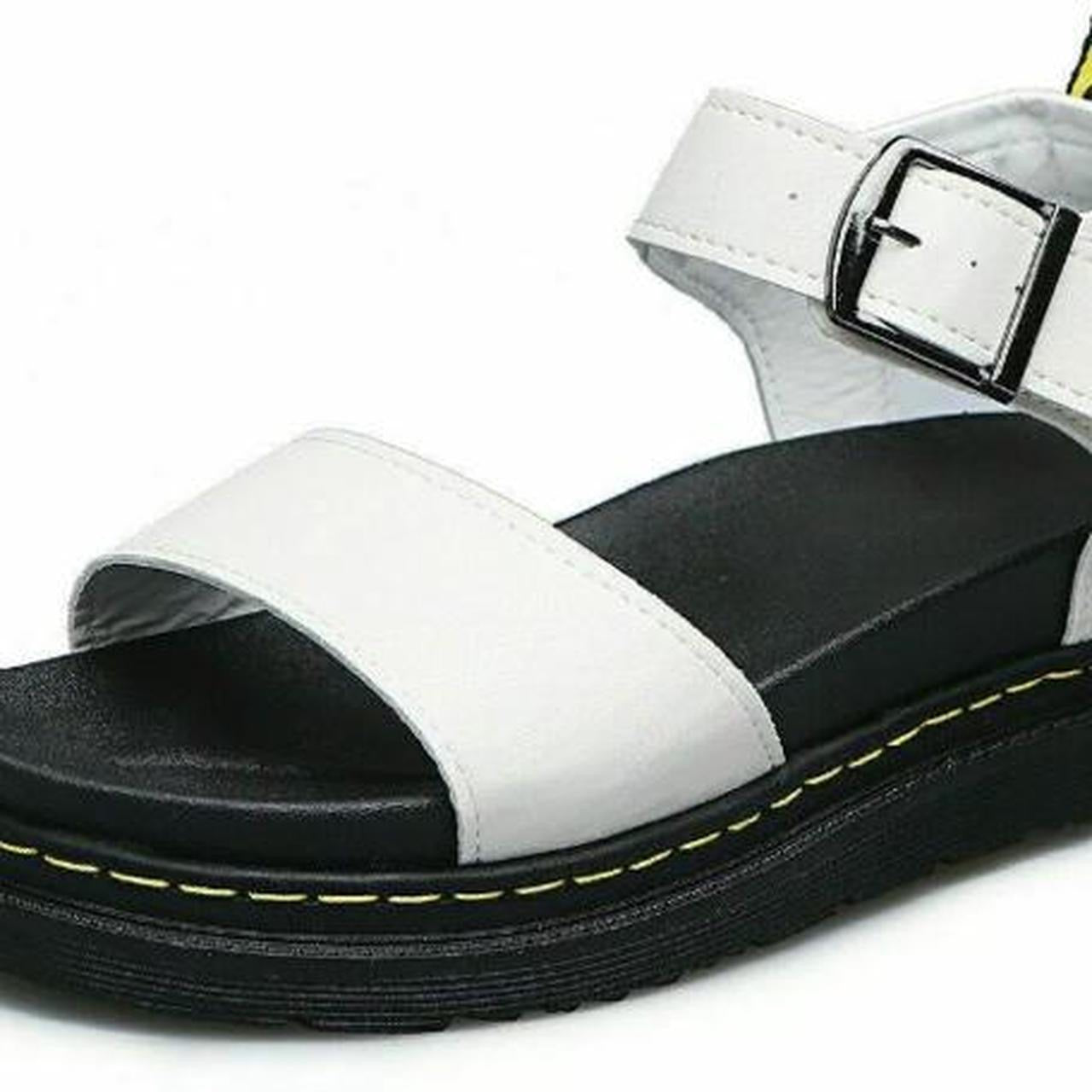 White Faux Leather Chunky Punk Sandals