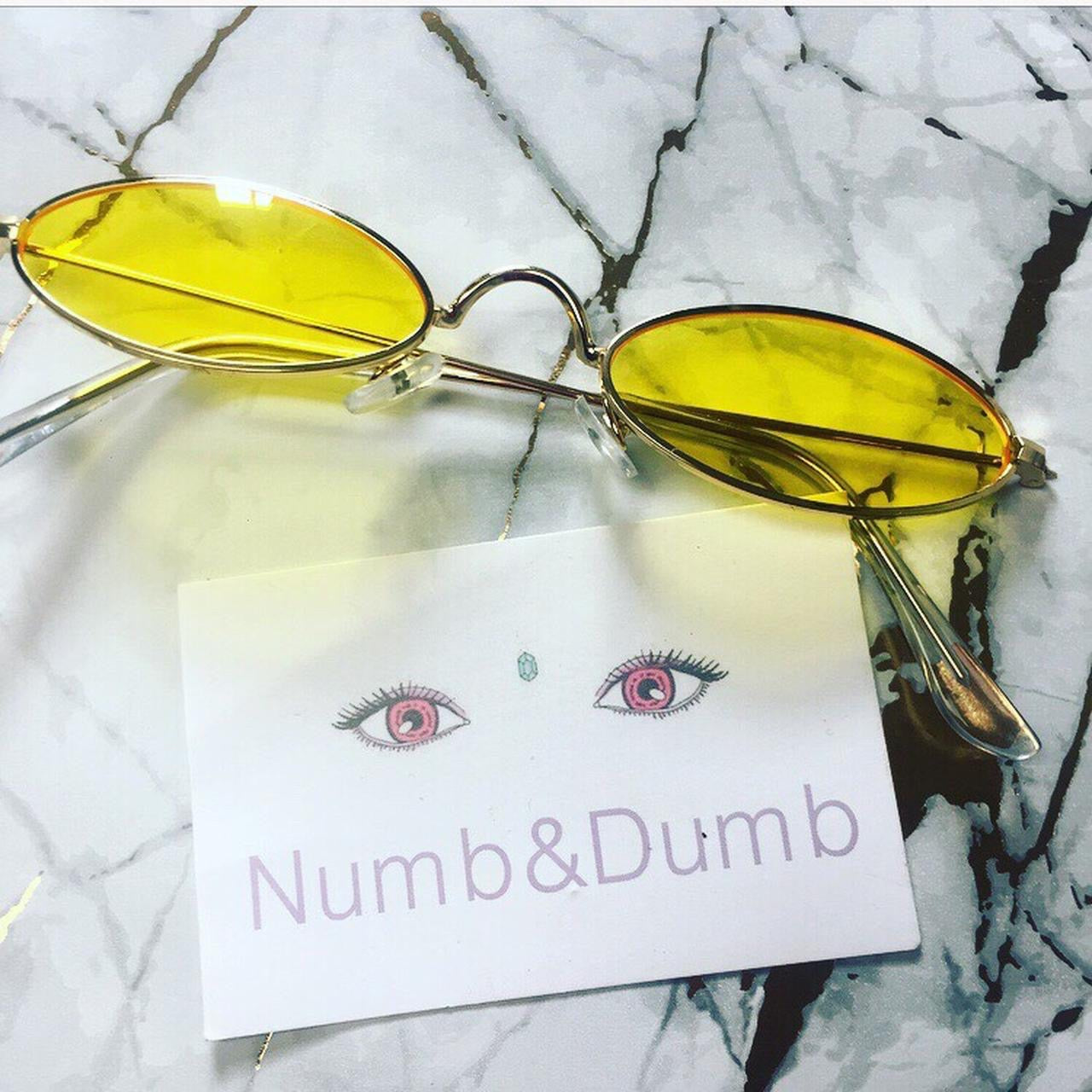 Yellow Small Frame Lens Sunglasses