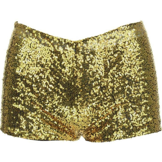Gold Sequin Festival Hot Pant Shorts