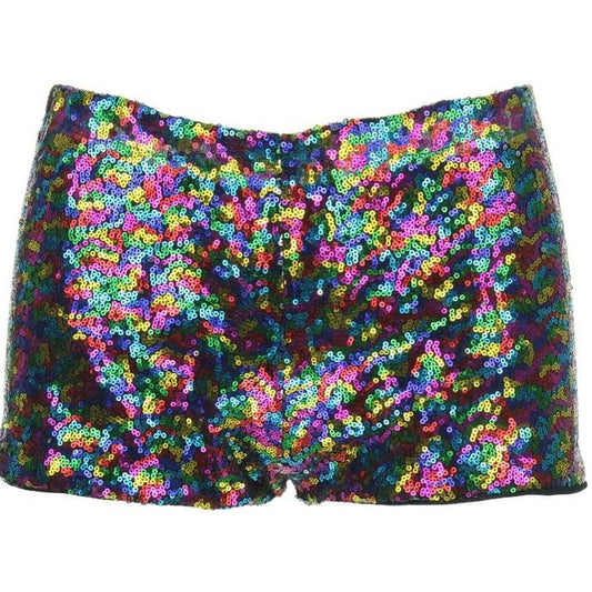 Multicoloured Sequin Festival Hot Pant Shorts