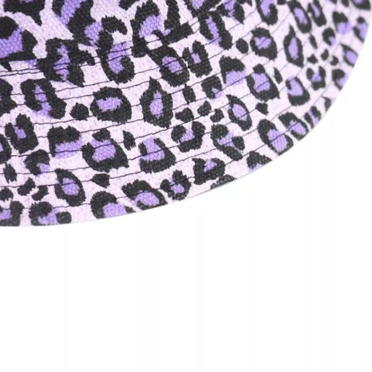 Purple Leopard Print Bucket Hat