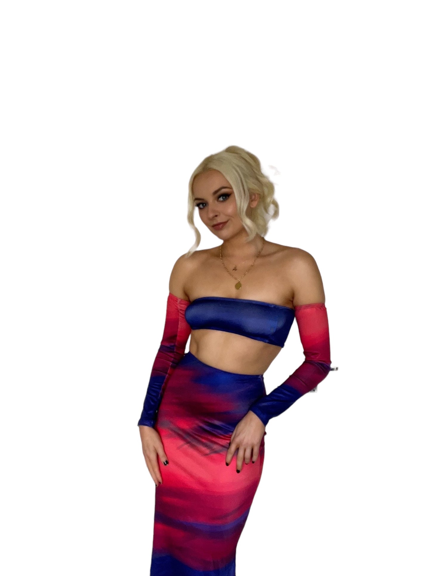 Sunset Ombré 2 Piece Co-Ord Se Purple