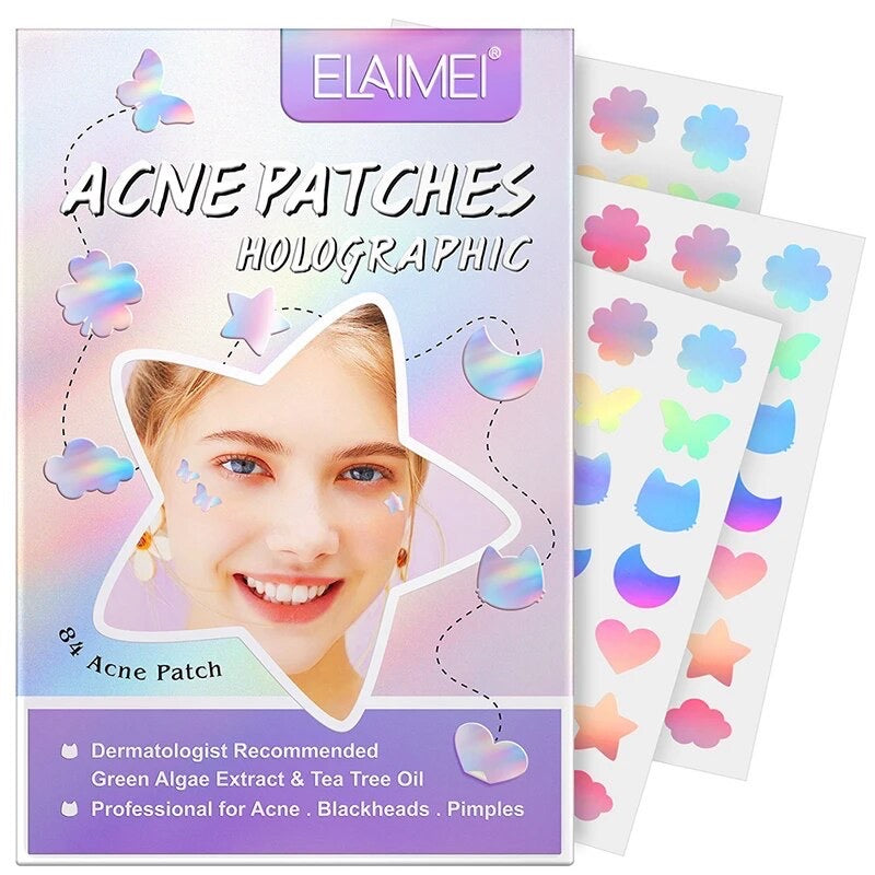 Holographic Kawaii Spot Patches Pack Of 84