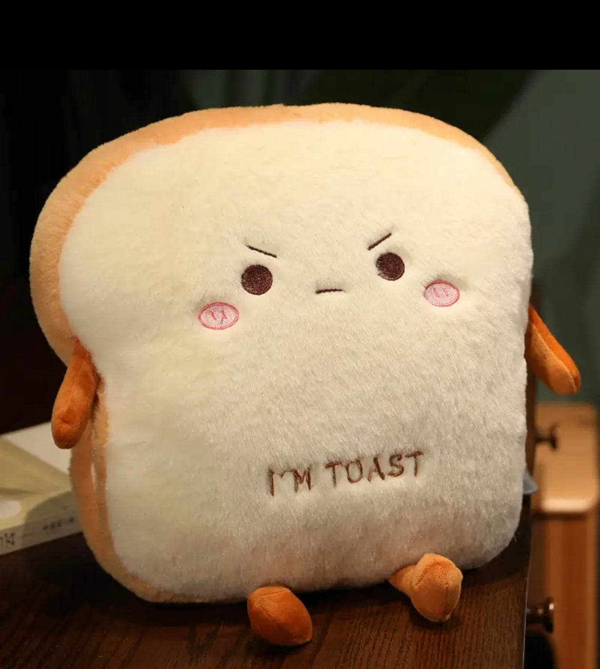 I’m Toast Shaped Kawaii Plushie Pillow