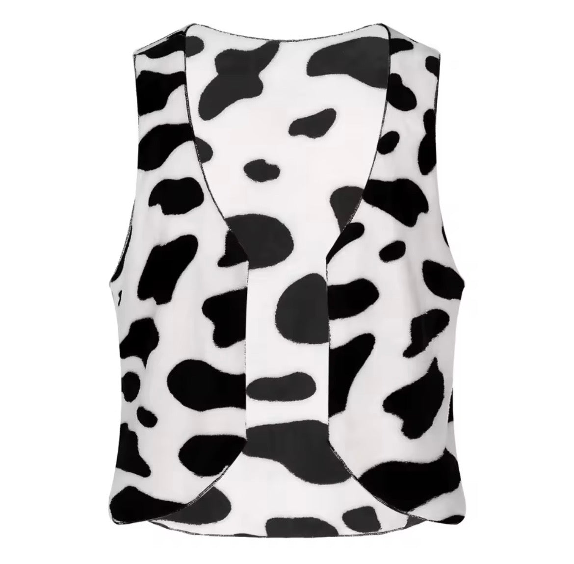 White And Black Cowgirl Chaps Vest Cosplay Costume Outfit Set