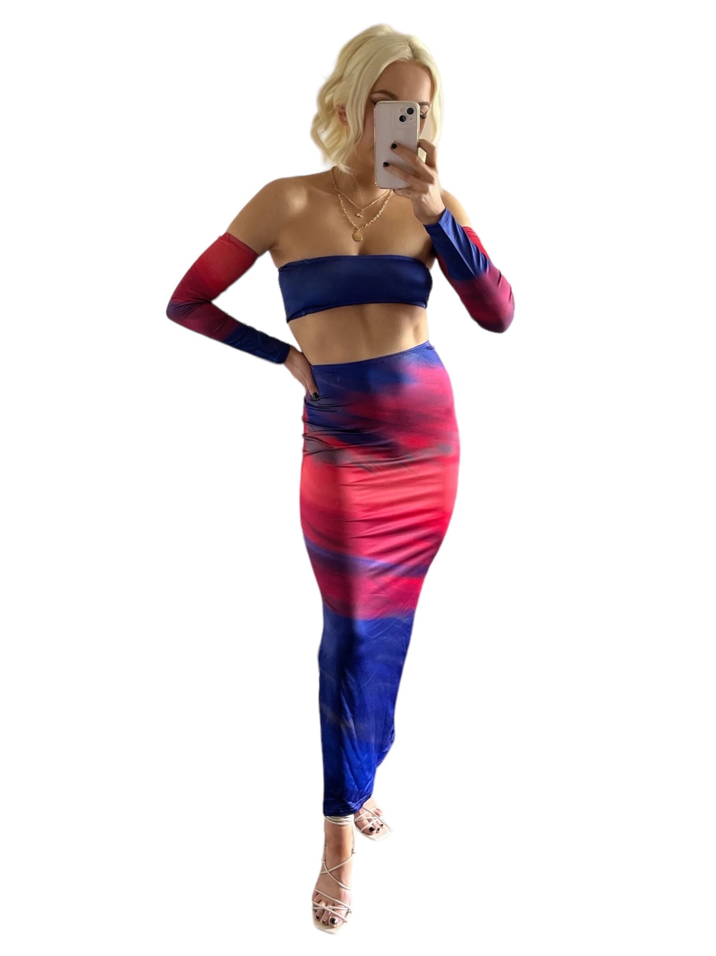 Sunset Ombré 2 Piece Co-Ord Se Purple