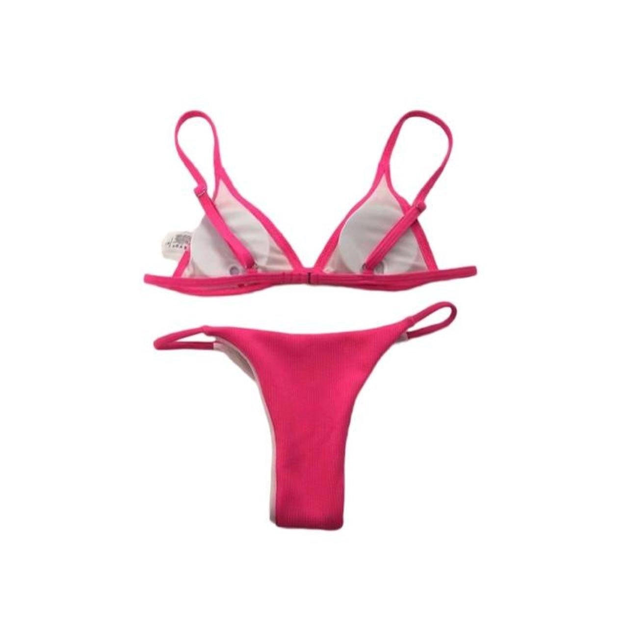 Neon Pink Dead Snake Punk Bikini Set