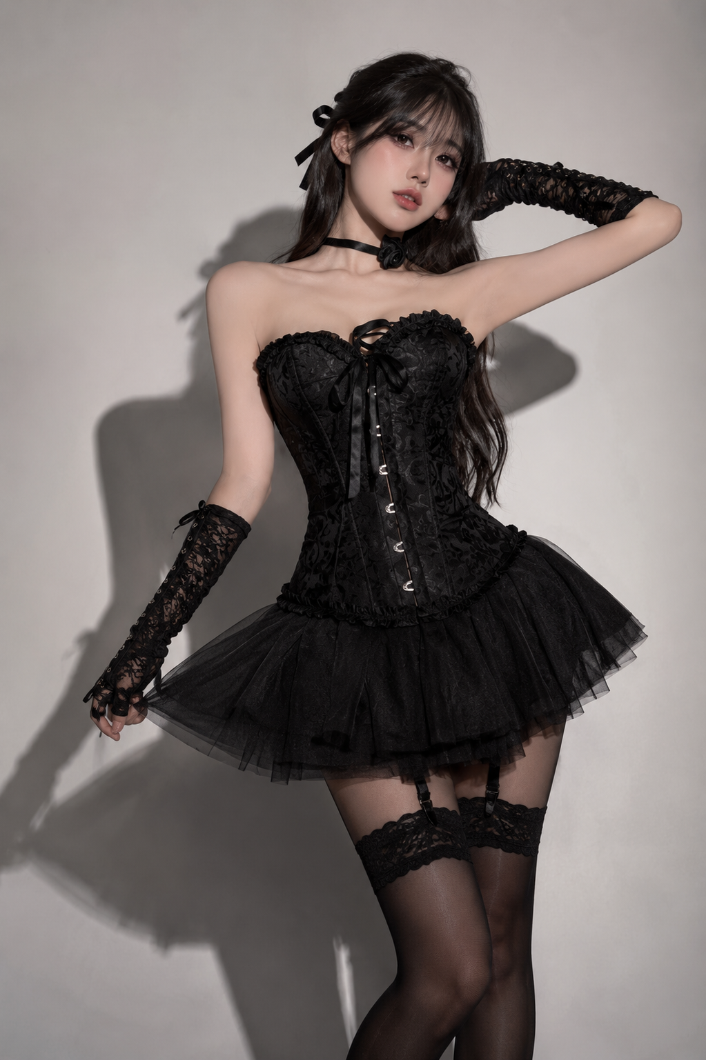 Dark Angel Halloween Costume – Black Gothic Corset Dress