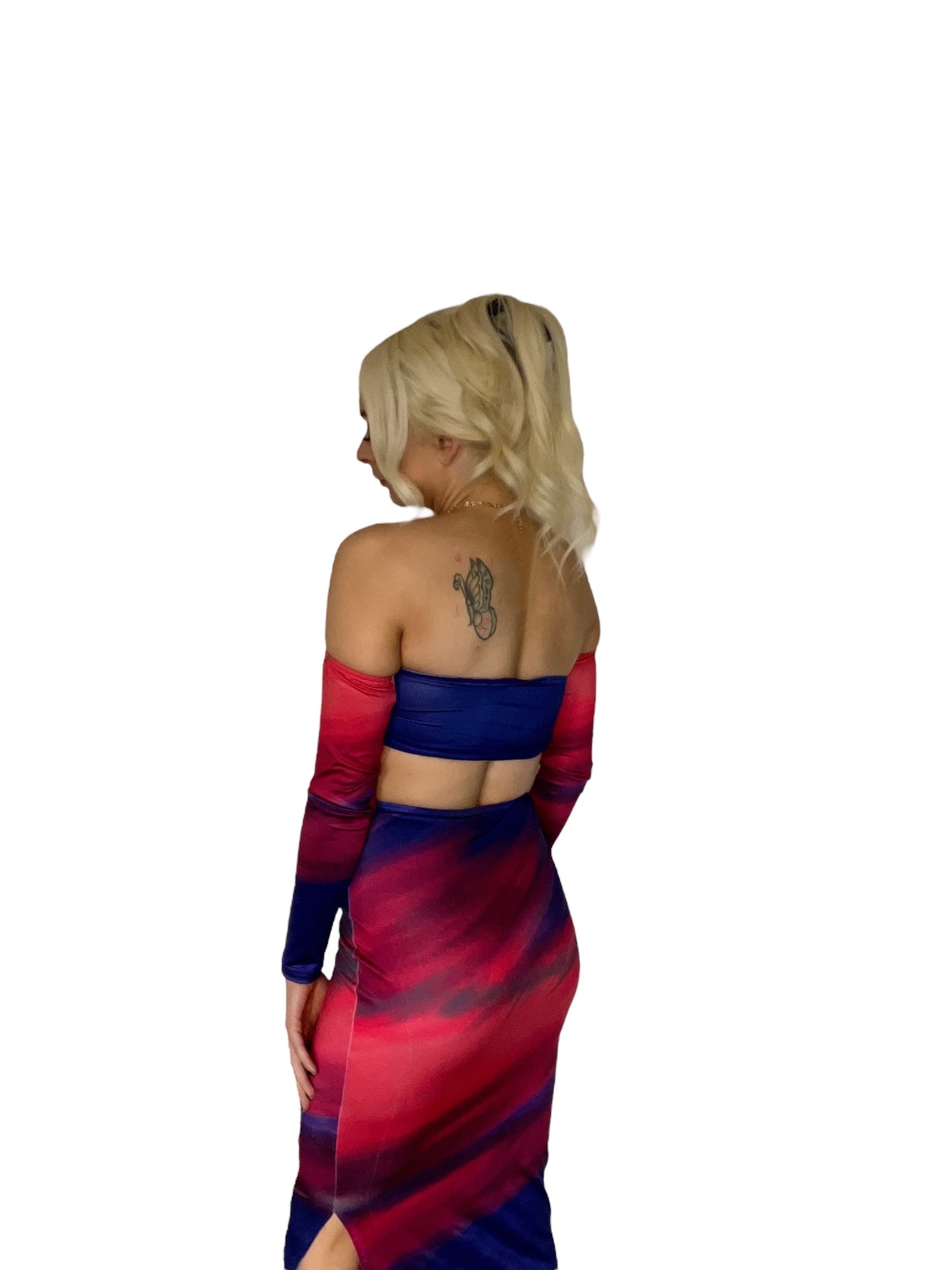 Sunset Ombré 2 Piece Co-Ord Se Purple