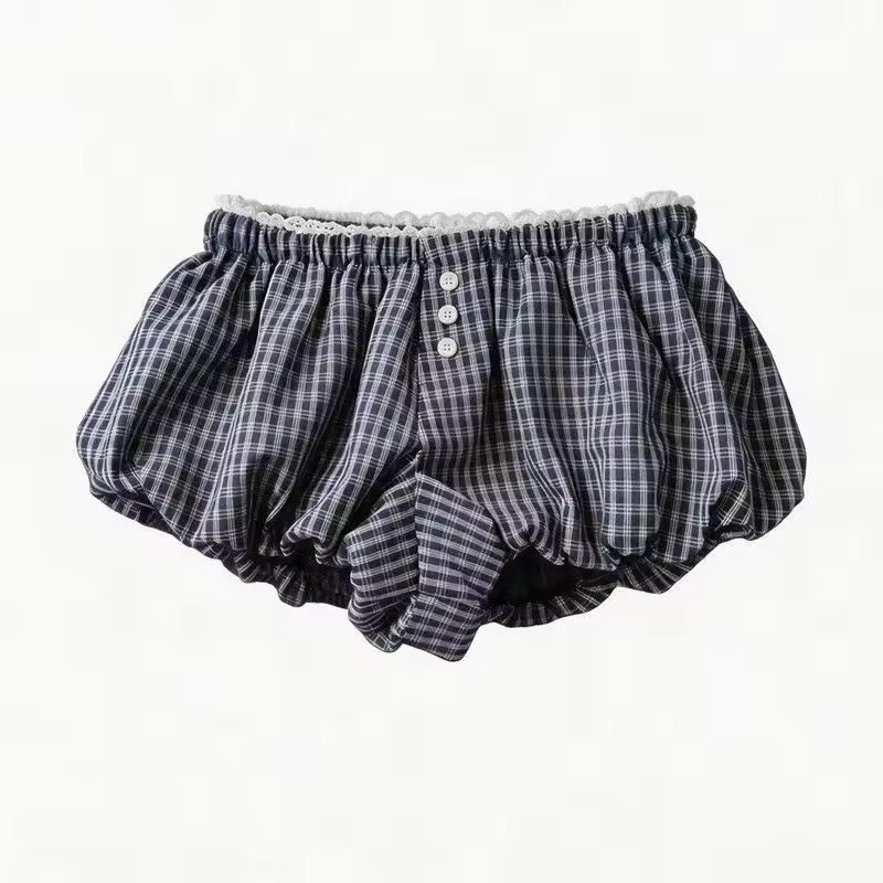 Grey And White Checkered Grunge Bubble Boxer Shorts