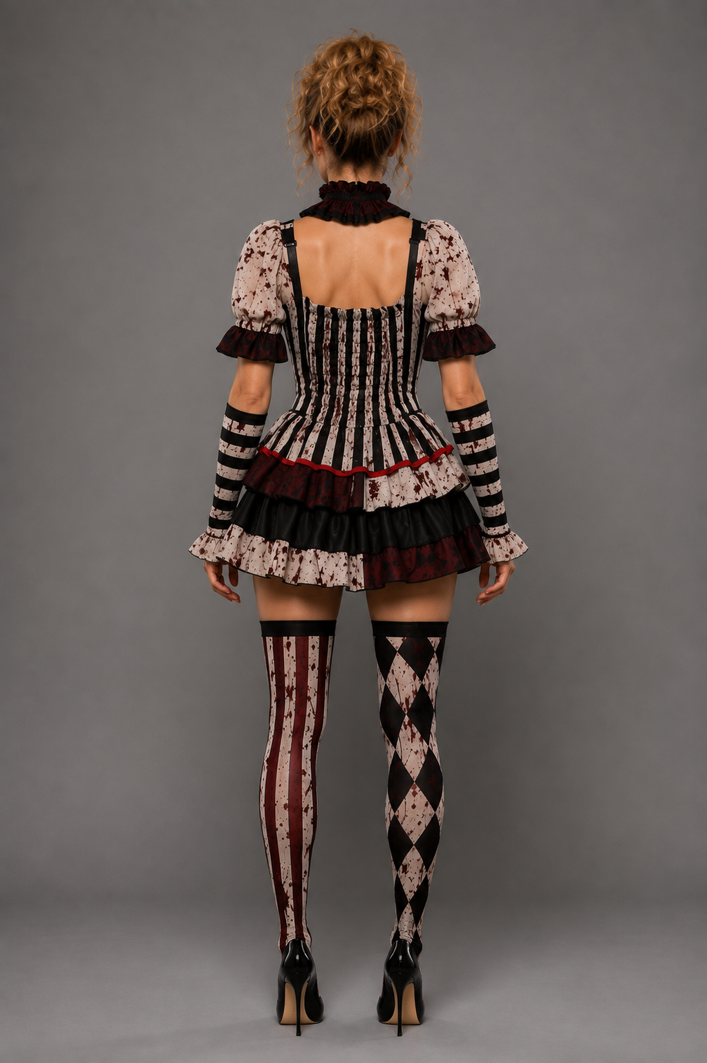 Clown Horror Blood Splattered Halloween Cosplay Costume Set