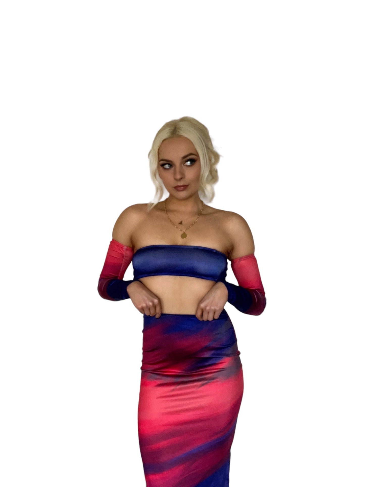 Sunset Ombré 2 Piece Co-Ord Se Purple