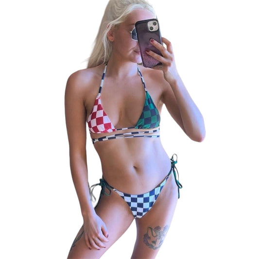 Checkerboard Alt 2 Piece Bikini Set