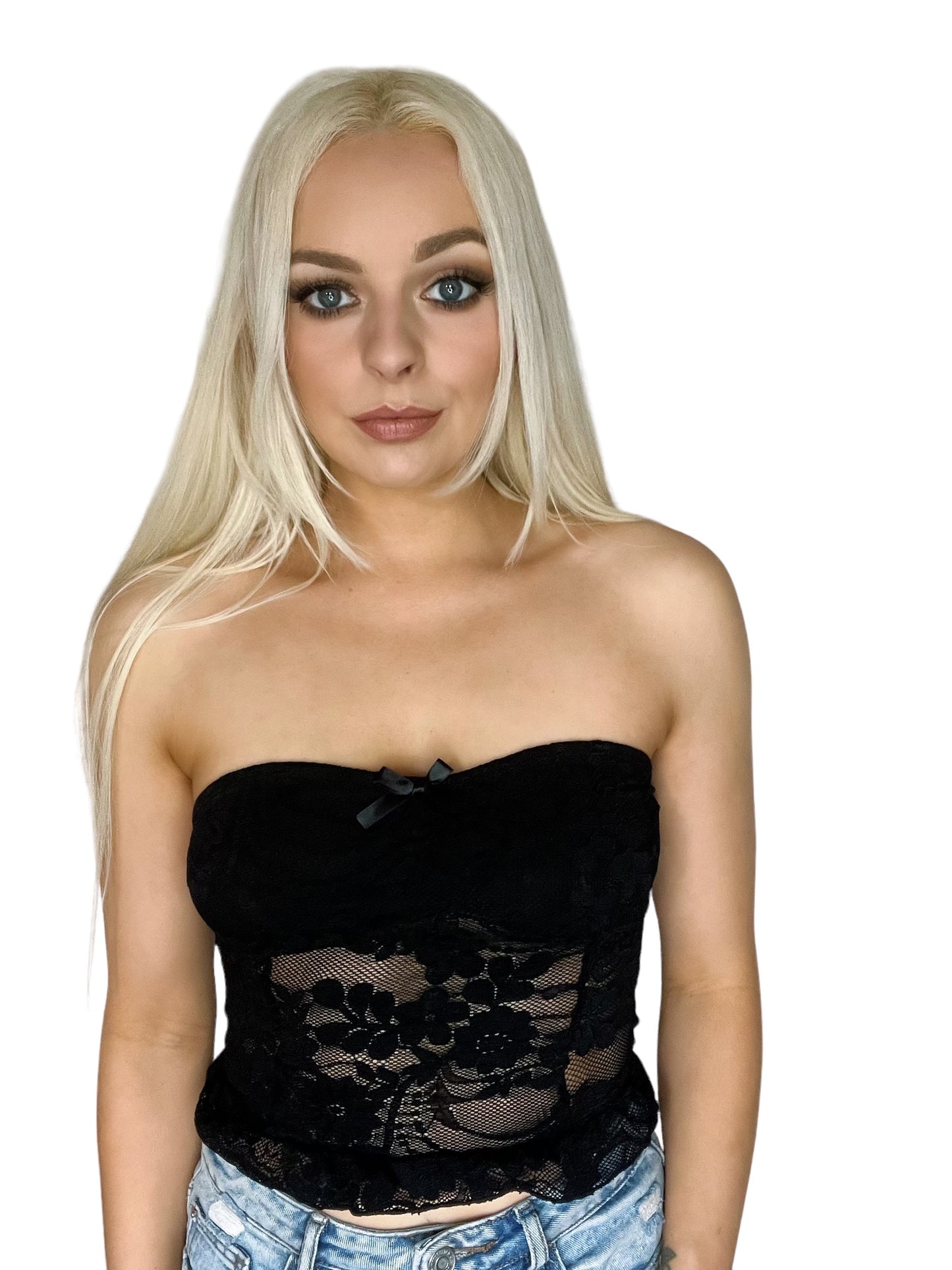 Black Lace Sultry Cropped Corset