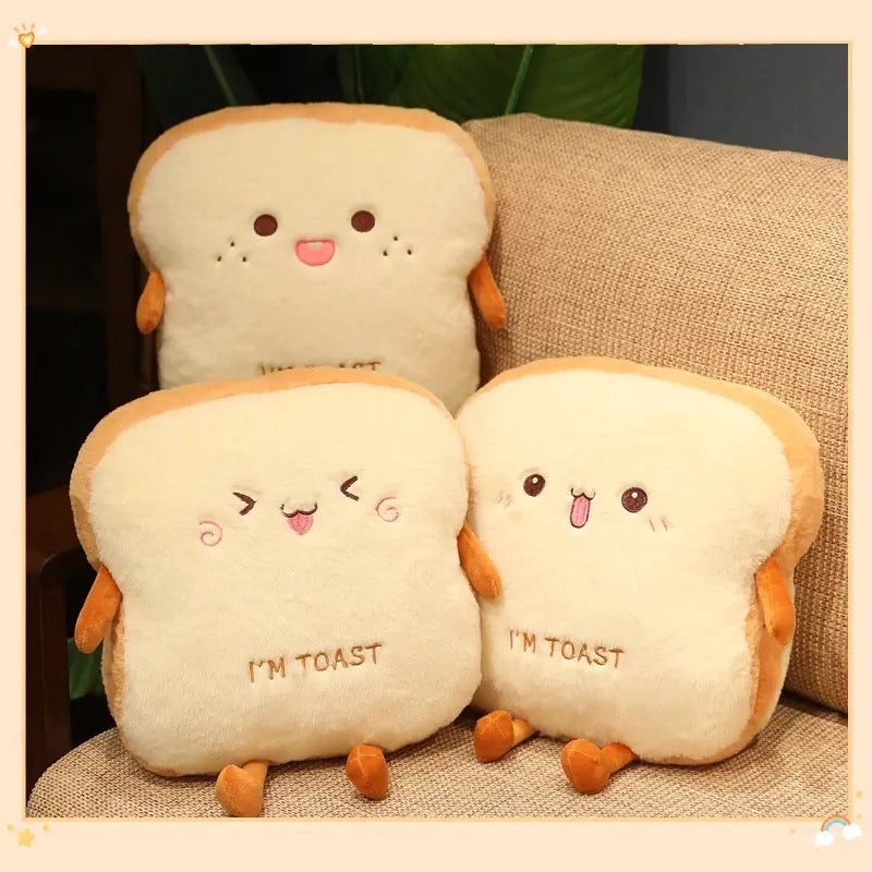 I’m Toast Shaped Kawaii Plushie Pillow